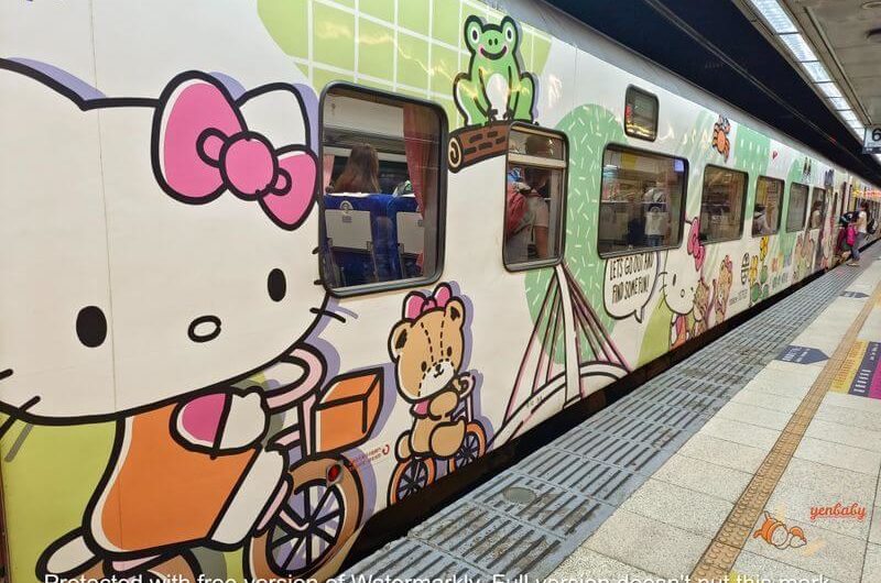 環島之星。Hello kitty 列車好可愛，有DIY活動、飲料無限暢飲、還可以在列車上舉辦生日趴。